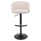 Richmond Interiors Nikki Swivel Bar Stool – Biscotti Chenille