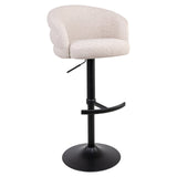 Richmond Interiors Nikki Swivel Bar Stool – Biscotti Chenille