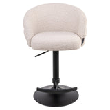 Richmond Interiors Nikki Swivel Bar Stool – Biscotti Chenille