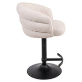 Richmond Interiors Nikki Swivel Bar Stool – Biscotti Chenille