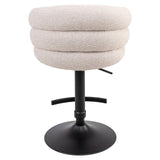 Richmond Interiors Nikki Swivel Bar Stool – Biscotti Chenille