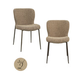 Richmond Interiors Odarby Dining Chair – Brown Tweed – Set of 2