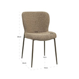 Richmond Interiors Odarby Dining Chair – Brown Tweed – Set of 2