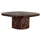 Richmond Interiors Orchid Marble Coffee Table – Burgundy