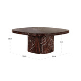 Richmond Interiors Orchid Marble Coffee Table – Burgundy