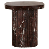 Richmond Interiors Orchid Marble End Table – Burgundy