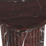 Richmond Interiors Orchid Marble End Table – Burgundy