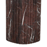Richmond Interiors Orchid Marble End Table – Burgundy
