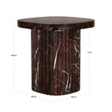 Richmond Interiors Orchid Marble End Table – Burgundy