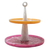 Richmond Interiors Posy Cake Plate – Pink/Orange
