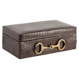 Richmond Interiors Rex Storage Box – Dark Brown – Set of 2