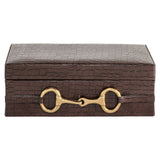 Richmond Interiors Rex Storage Box – Dark Brown – Set of 2