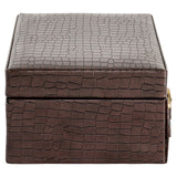 Richmond Interiors Rex Storage Box – Dark Brown – Set of 2