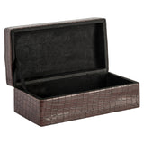 Richmond Interiors Rex Storage Box – Dark Brown – Set of 2