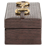 Richmond Interiors Rex Storage Box – Dark Brown – Set of 2