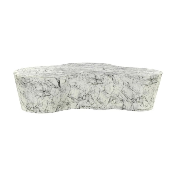 Richmond Interiors Rockyard Coffee Table – White Faux Marble