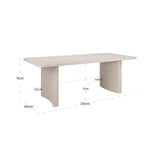 Richmond Interiors Senza Outdoor Dining Table – Light Beige