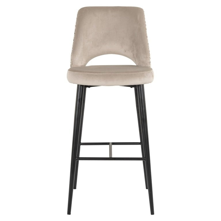 Richmond Interiors Tabitha Bar Stool – Trendy Nature and Quartz Khaki