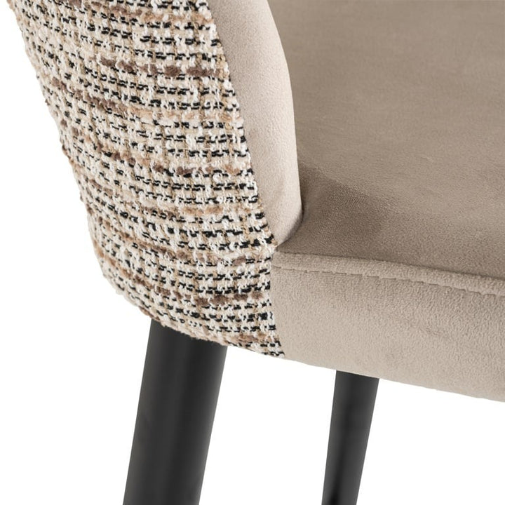 Richmond Interiors Tabitha Bar Stool – Trendy Nature and Quartz Khaki