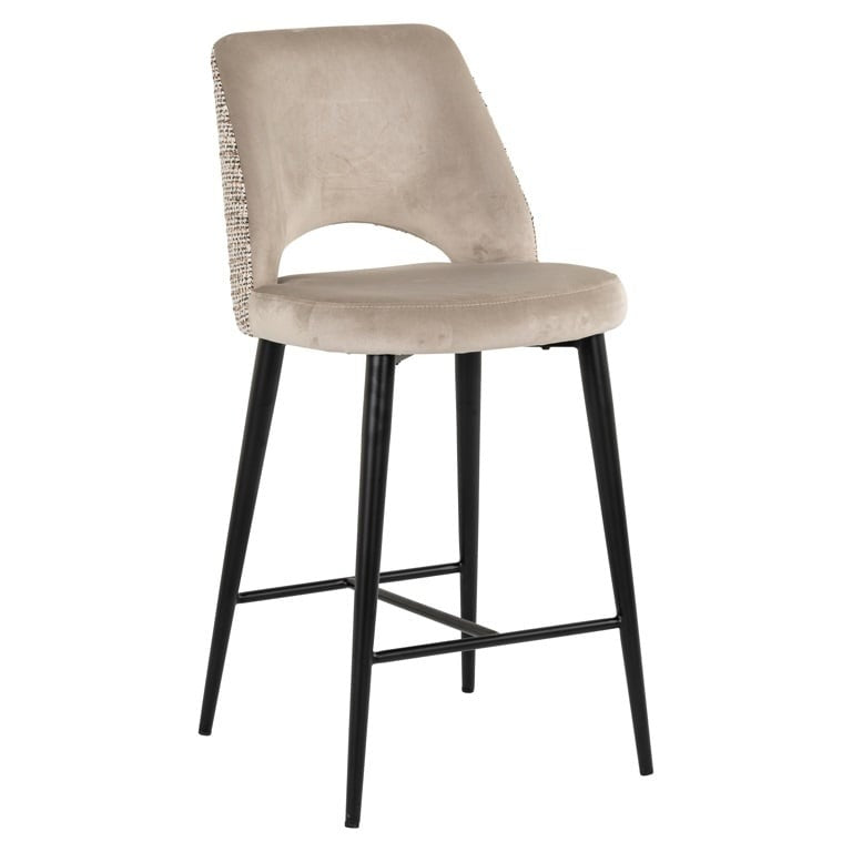 Richmond Interiors Tabitha Counter Stool – Trendy Nature and Quartz Khaki