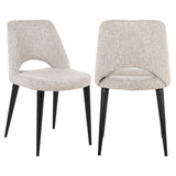 Richmond Interiors Tabitha Dining Chair in Natural Fancy – Set of 2