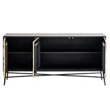 Richmond Interiors Tetro Sideboard – Gold Finish