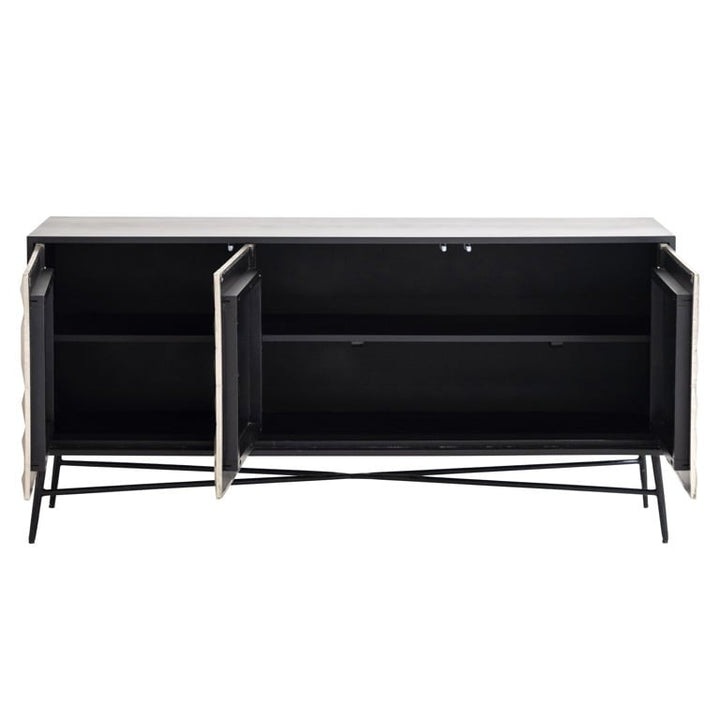 Richmond Interiors Tetro Sideboard – Silver Finish