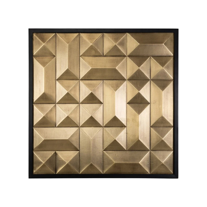 Richmond Interiors Tetro Wall Art – Gold Finish