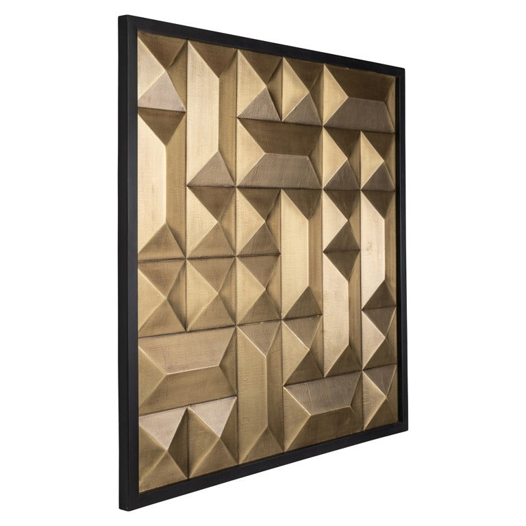 Richmond Interiors Tetro Wall Art – Gold Finish