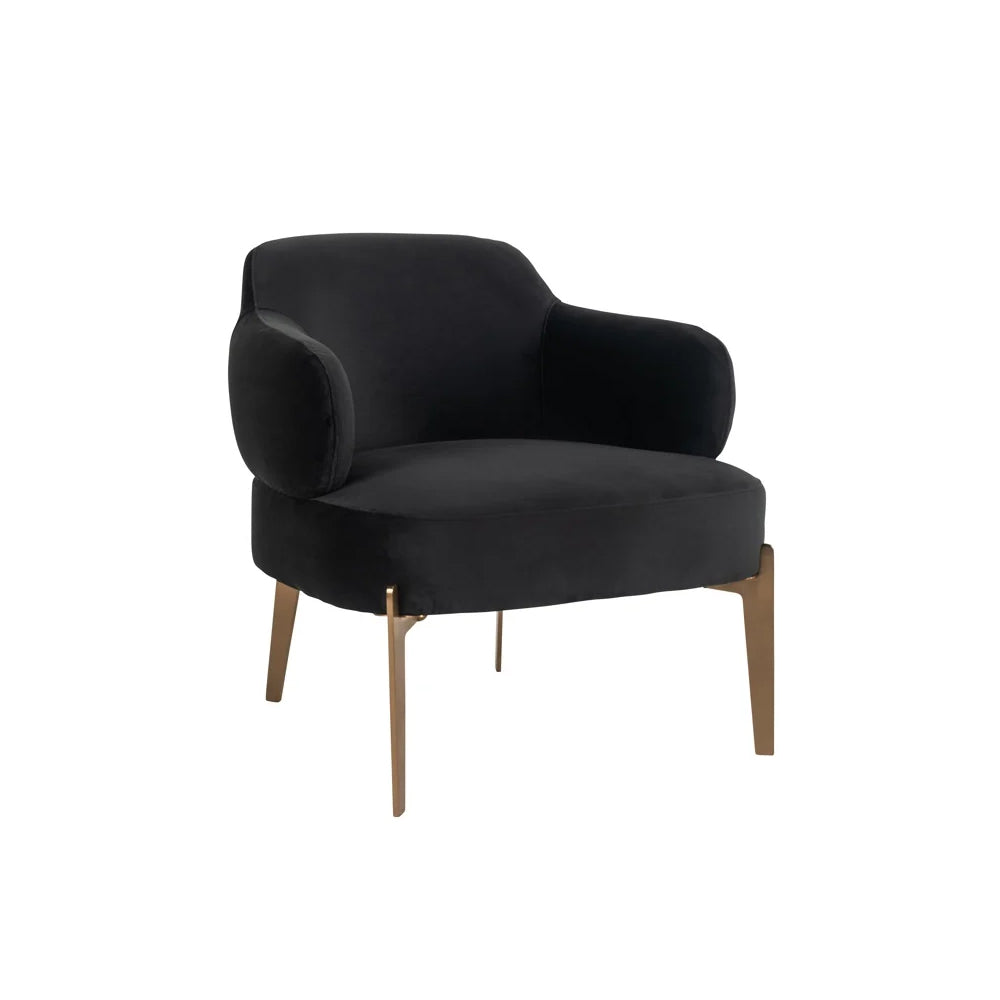 Richmond Interiors Venus Easy Chair in Anthracite Velvet