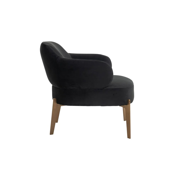 Richmond Interiors Venus Easy Chair in Anthracite Velvet