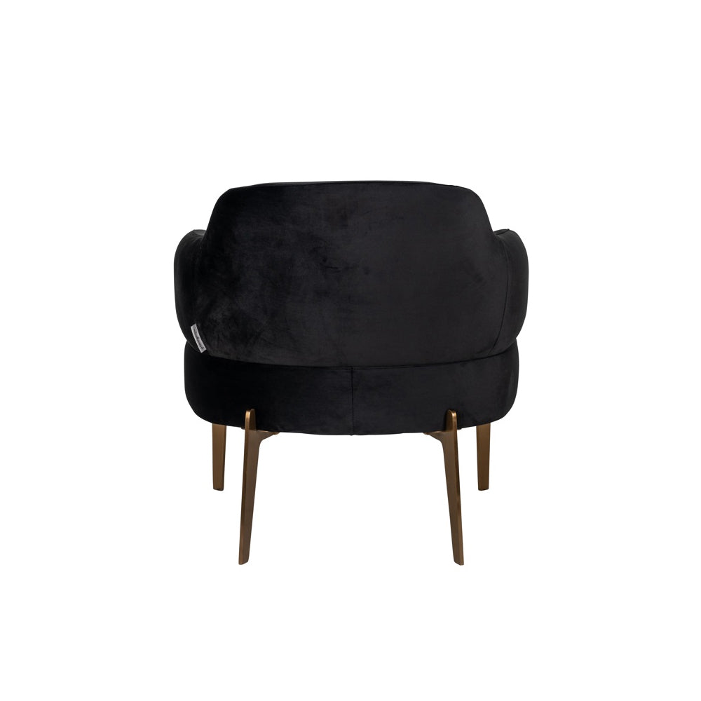 Richmond Interiors Venus Easy Chair in Anthracite Velvet