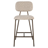 Richmond Interiors Xenia Counter Stool - Beige Leopard - Set of 2