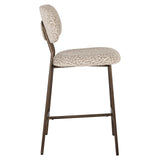 Richmond Interiors Xenia Counter Stool - Beige Leopard - Set of 2