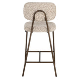 Richmond Interiors Xenia Counter Stool - Beige Leopard - Set of 2