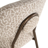 Richmond Interiors Xenia Counter Stool - Beige Leopard - Set of 2