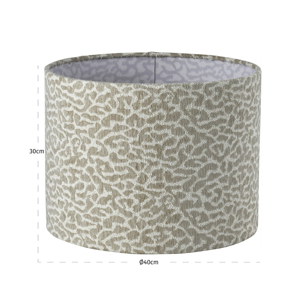 Richmond Interiors Zena Lampshade – Beige Leopard – 40cm