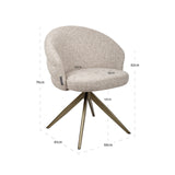 Richmond Interiors Zendaya Swivel Chair – Cayenne Brown