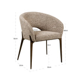 Richmond Kenzi Dining Chair – Mocca Linear