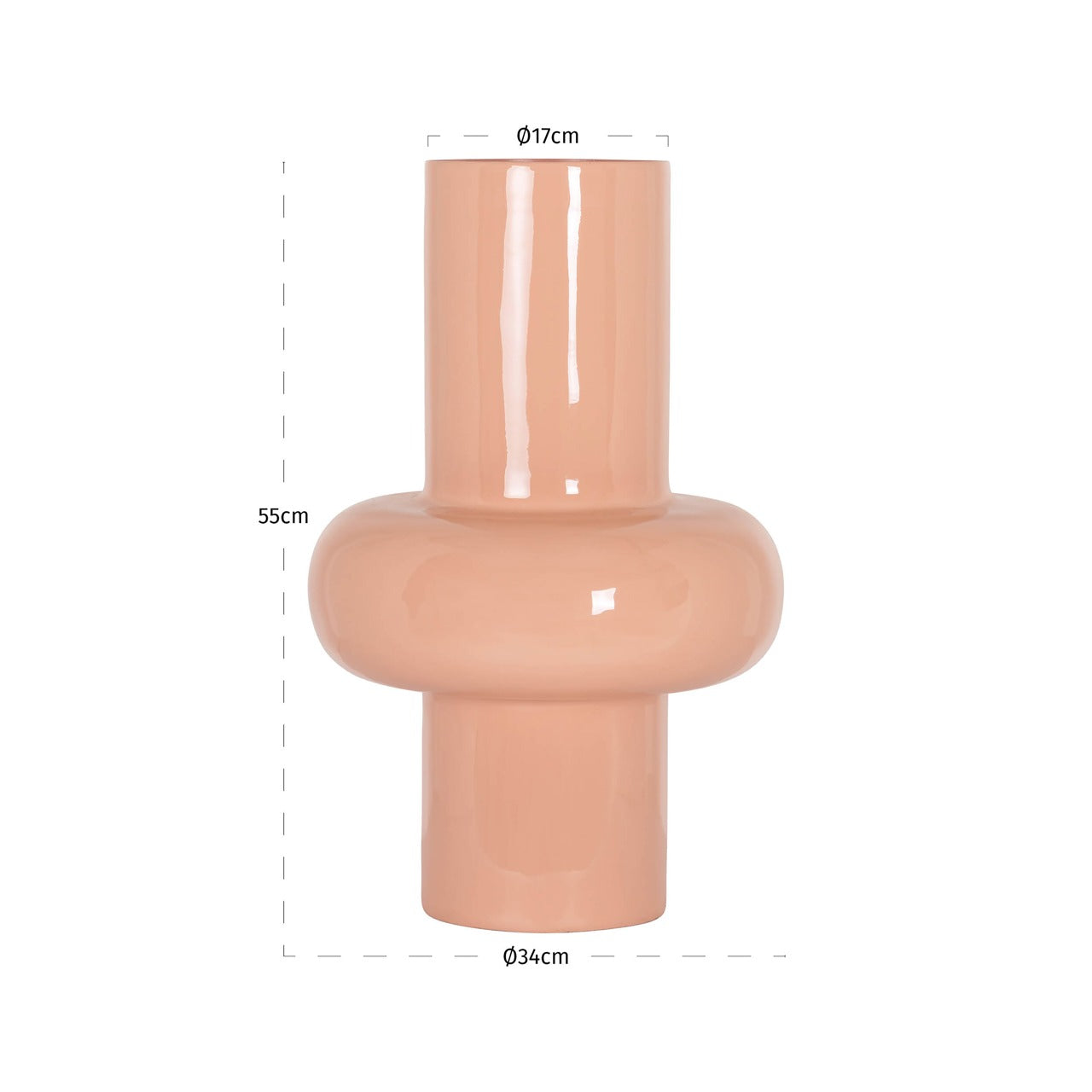 Richmond Interiors Alison Vase – Salmon – Large
