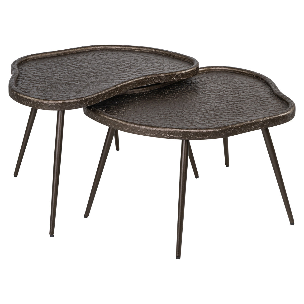 Richmond Interiors Bean Coffee Table – Set of 2 – Bronze