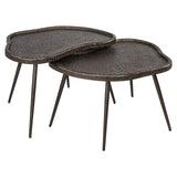 Richmond Interiors Bean Coffee Table – Set of 2 – Bronze