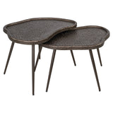 Richmond Interiors Bean Coffee Table – Set of 2 – Bronze