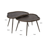 Richmond Interiors Bean Coffee Table – Set of 2 – Bronze