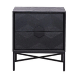 Richmond Interiors Blax Oak and Iron Chest of Drawers