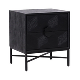 Richmond Interiors Blax Oak and Iron Chest of Drawers