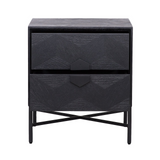 Richmond Interiors Blax Oak and Iron Chest of Drawers