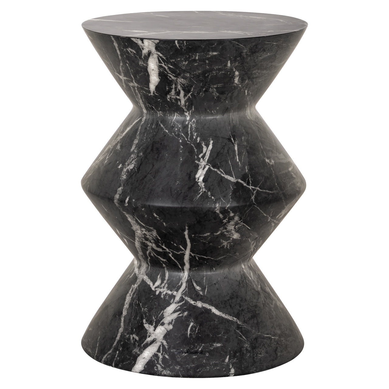 Richmond Interiors Bosco Side Table – Black Faux Marble