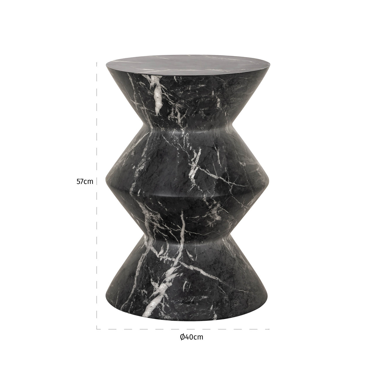 Richmond Interiors Bosco Side Table – Black Faux Marble