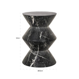 Richmond Interiors Bosco Side Table – Black Faux Marble